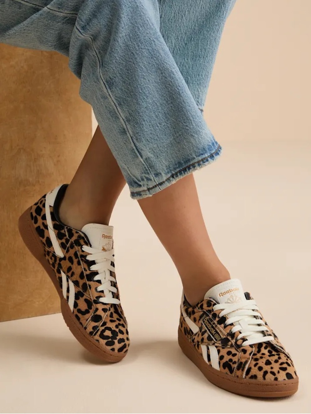 Reebok Womenās Club C Cheetah Pony Hair Shoes ASO Sophia Richieā7